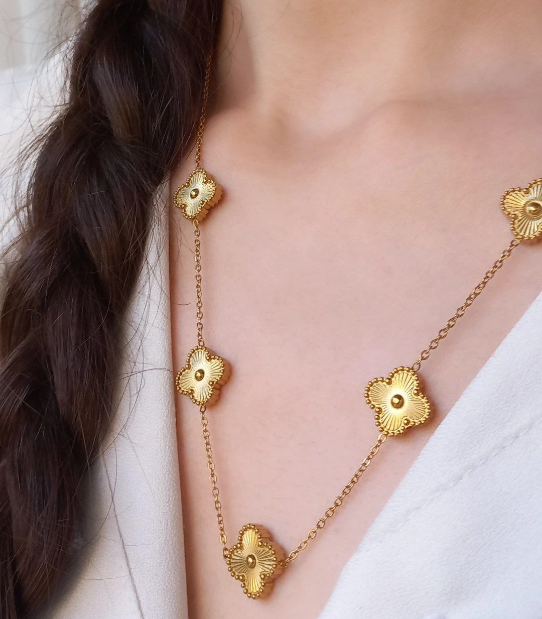 گردنبند ونکلیف پنج گل