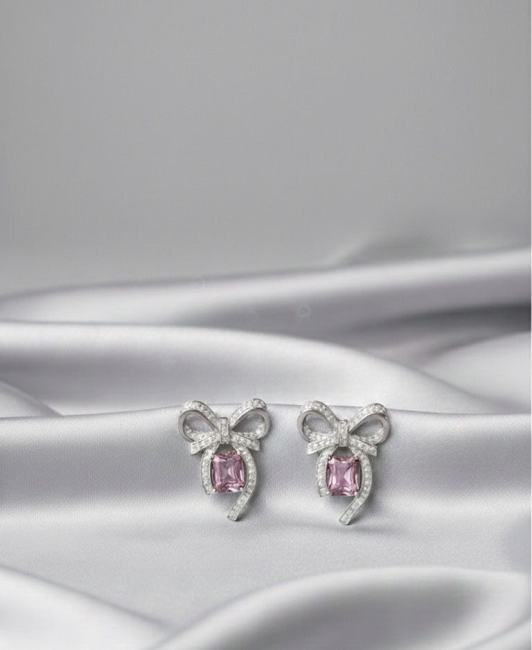 گوشواره پاپیون جواهری